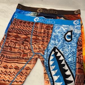 Ethika Men’s Staple size L NWOT Shark and Tribal Print Boxer Briefs